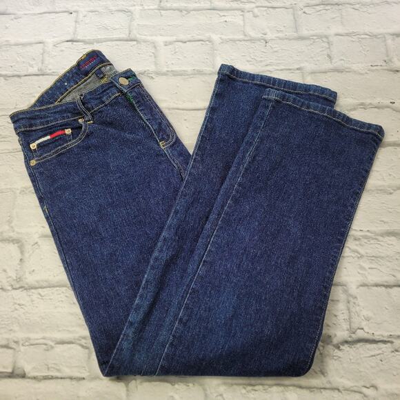 Vintage Y2K Tommy Jeans 1999 Dark Wash Jeans Juniors size 7 - Picture 1 of 16